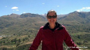 Standing in front of the Colca Valley on day three