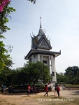 The memorial stupa at the Killing Fields