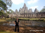 The Yank without a Chain standing in front of the Bayon in Angkor Thom